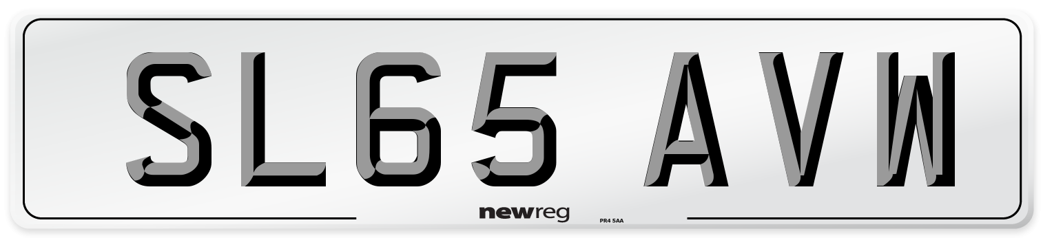 SL65 AVW Number Plate from New Reg